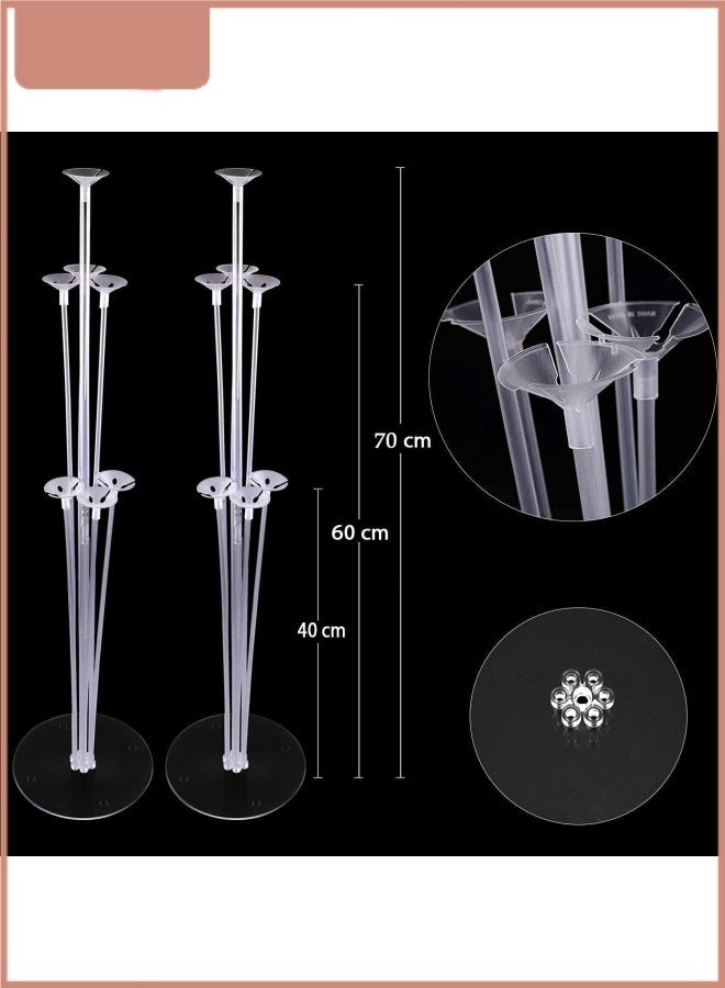 Balloon Stand Kit, 7-Tube Reusable Balloon Holder with Base, Air Fill Balloon Centerpiece Stand for Birthday Wedding Baby Shower Graduation Party Decorations - Image 2
