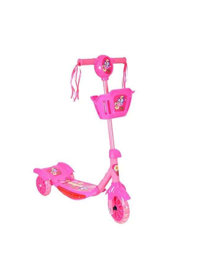 Portable 3-wheel scooter with safe, high-quality design, padded and stylish handles, music, suitable for children 62x22x70cm - Image 1