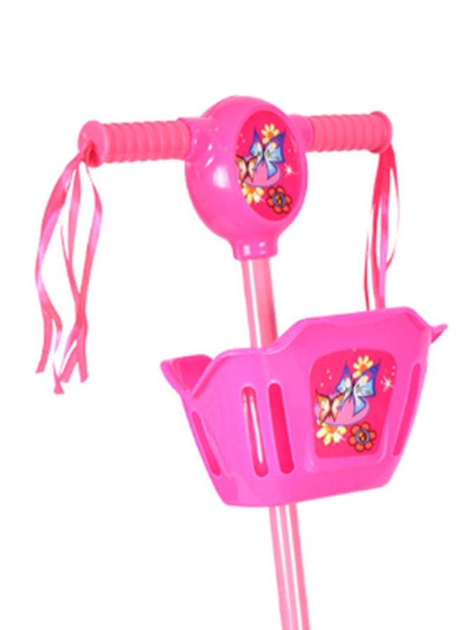 Portable 3-wheel scooter with safe, high-quality design, padded and stylish handles, music, suitable for children 62x22x70cm - Image 3