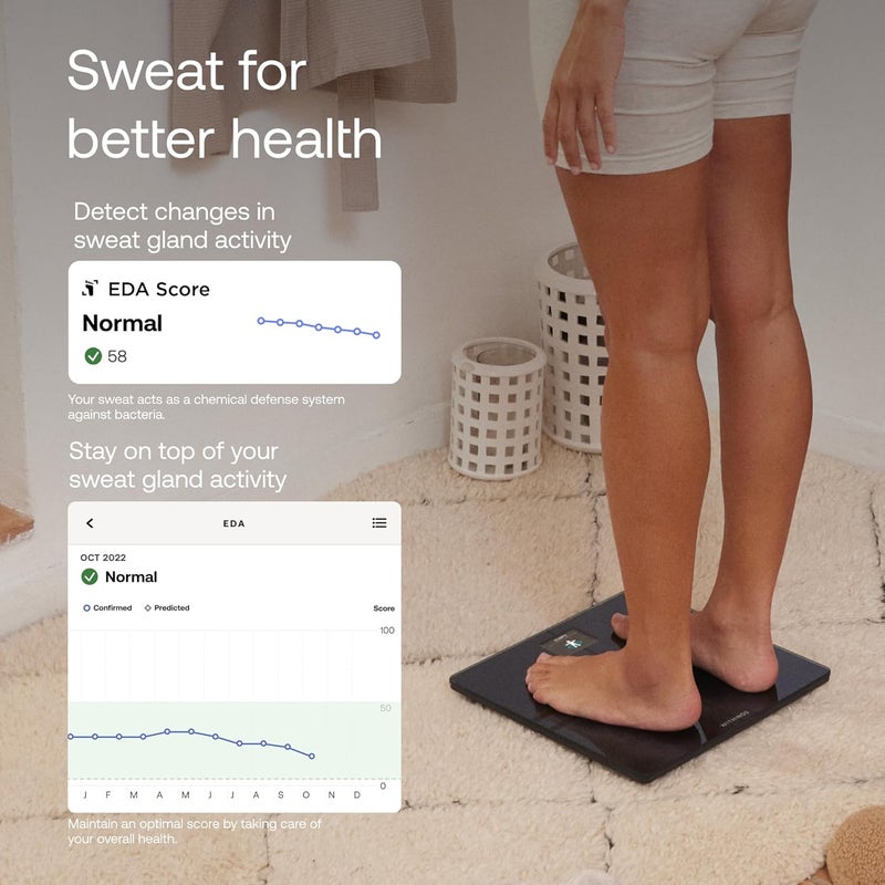 Withings Body Comp WiFi Bath Scale with Full Body Analysis (Weight, Body Fat/Muscle Fat/Body Fat, Water) and Cardio Tracking, Personal Scale, Up to 8 Users - Image 4