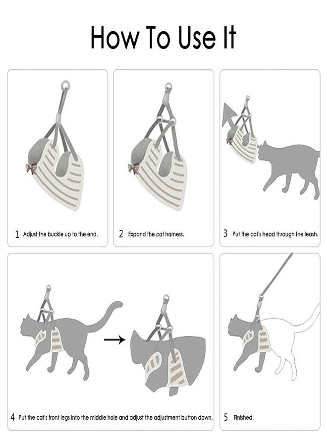 فلايان طقم فلايان ثلاثي من أحزمة ومقود القطط، سترة ناعمة قابلة للتعديل مانعة لهروب الجراء، سترة للمشي مع فيونكة للقطط الصغيرة والمتوسطة الحجم والجراء - Image 2