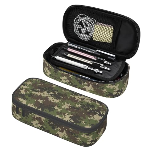 YIJIUWKIS Camo Pencil Case for Kids Boys Girls Big Capacity Green Pencil Pouch Portable Pencil Box Stationery Storage Desk Pen Bag for School Office - Image 1