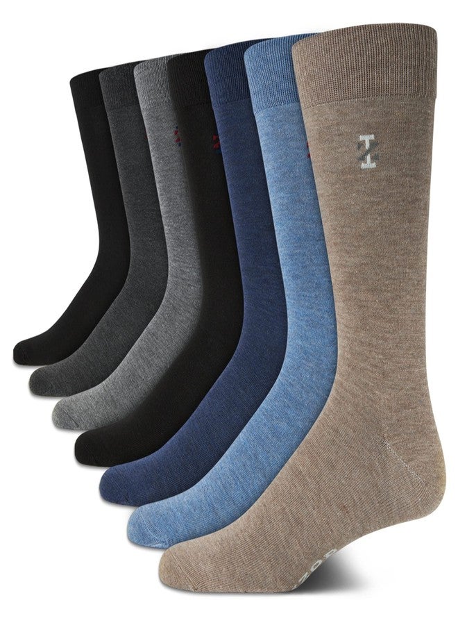 IZOD Mens Dress Socks - 7 Pack Lightweight Stretch Stay Up Cuff Mid-Calf Crew Socks for Men (6-12.5), Size 6-12.5, Assorted - Image 1