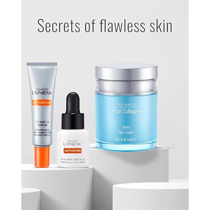 ISA KNOX AGE FOCUS VITAL COLLAGEN Hydra Gel Cream, LXNEW VITA MAX Ampoule, LXNEW VITAMELA Cream (15 ml/3.89 fl oz) - Korean Skin Care by LG Beauty. Vitamins C, B12 & E. - Image 2
