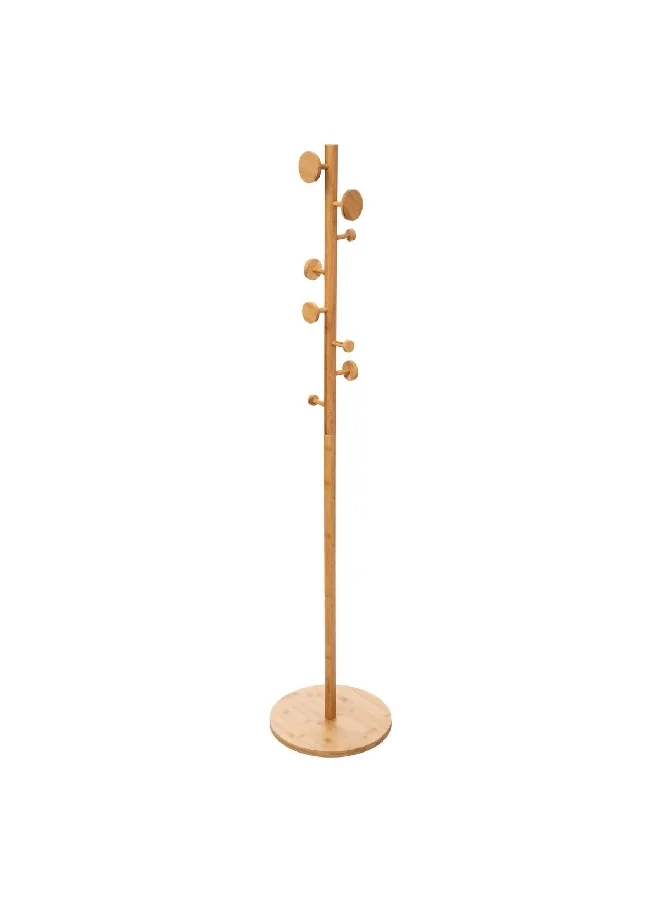 Five Simply Smart 8-Hook Durable High Quality Bamboo Coat Rack Brown 175 x 38 x 38 cm 167884
