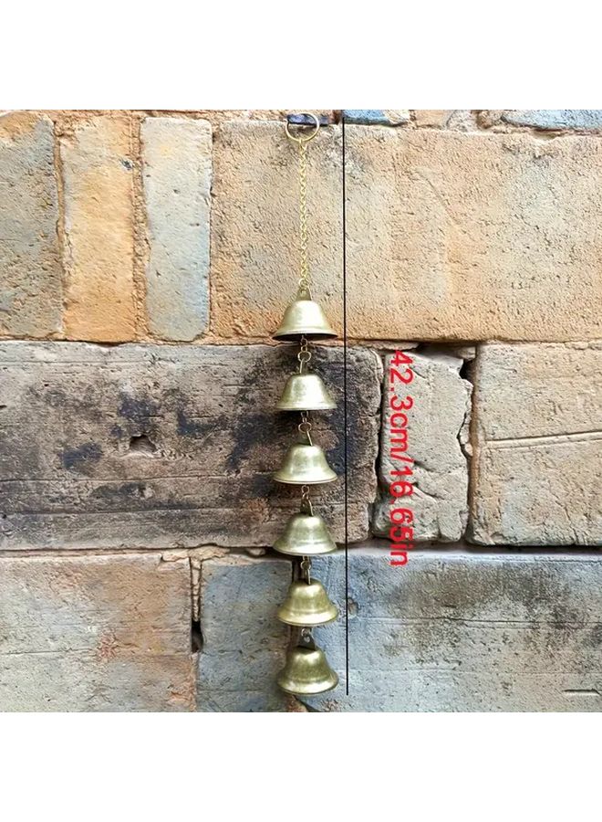 Metal Wind Chime Six Bells Iron Pendant for Outdoor Garden Hanging Decor - Image 3