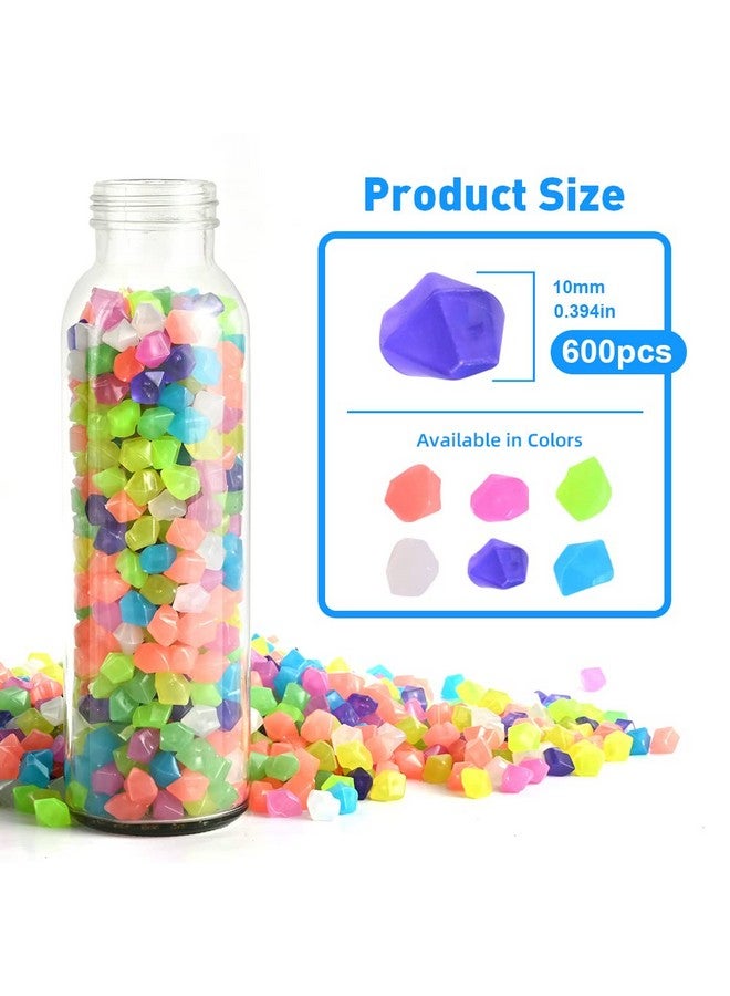 Abnaok Glow In The Dark Rocks, 600Pcs Glowing Rocks For Aquarium Decoration, Outdoor Decor, Garden Lawn Yard, Walkway, Fish Tank, Pathway, Driveway - Image 2