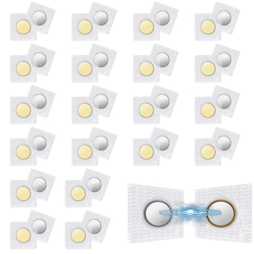 EEEKit 20 Pairs Sew in Magnets, Hidden Magnetic Snap Closure for Thin Fabric ≤ 2mm, PVC Invisible Magnetic Fastener for Bag Lining, Pocket Flap, Clothing Lining - Image 1
