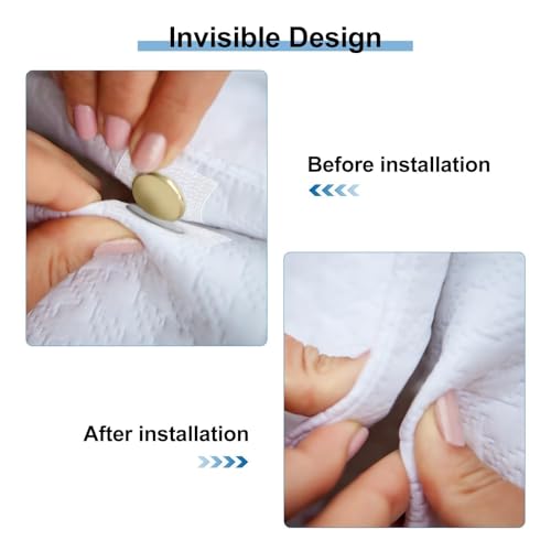 EEEKit 20 Pairs Sew in Magnets, Hidden Magnetic Snap Closure for Thin Fabric ≤ 2mm, PVC Invisible Magnetic Fastener for Bag Lining, Pocket Flap, Clothing Lining - Image 5