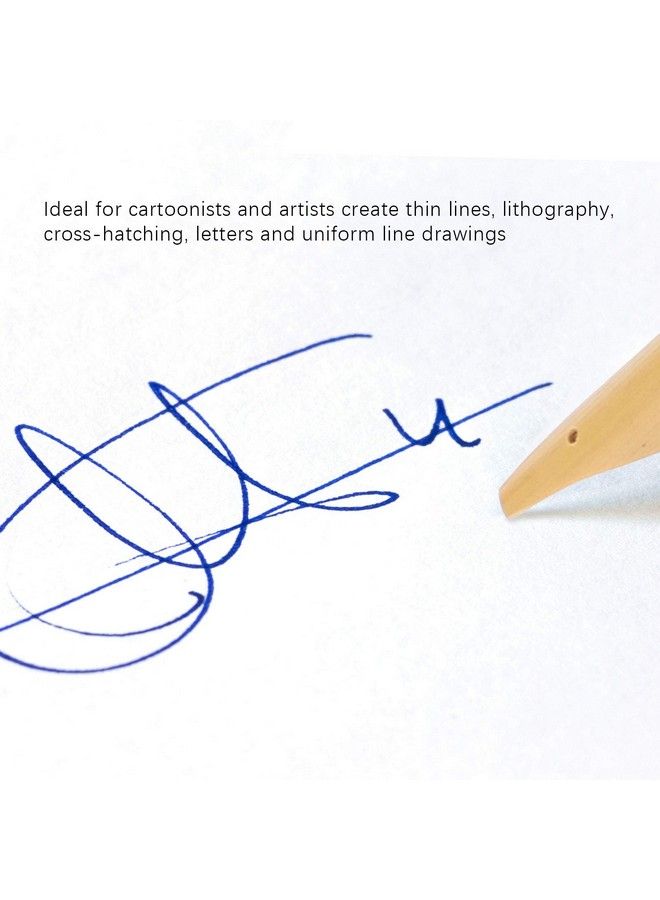 GLOGLOW Comic Dip Pen Set 5Pcs Calligraphy Dip Pen Set With 5 Nibs Wooden Handler Artist Cartoon Pen Set Cartoon Painting Tool Art Supplies Signature Pen Business Present(Bamboo - Image 4