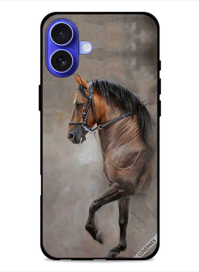Covernex Apple iPhone 16 Protective Case Cover Vintage Picture Of Horse  - Image 1
