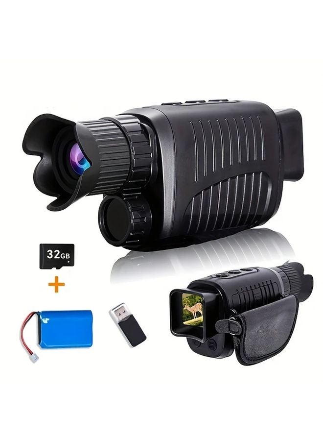 Monocular Night Vision Goggles 1080P HD Infrared 5X Zoom With Battery 32G SD Card - Image 1