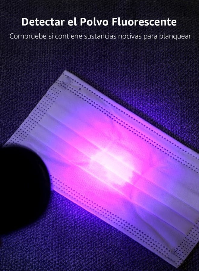 Lighting EVER Lepro Small UV Blacklight Flashlight, Portable Black Light 395nm, Ultraviolet Light Detector for Invisible Ink Pens, Dog Cat Pet Urine Stain, AAA Batteries Included - Image 4