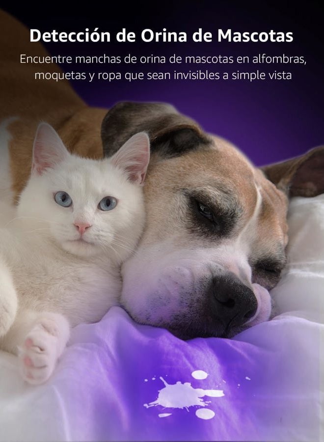 Lighting EVER Lepro Small UV Blacklight Flashlight, Portable Black Light 395nm, Ultraviolet Light Detector for Invisible Ink Pens, Dog Cat Pet Urine Stain, AAA Batteries Included - Image 2