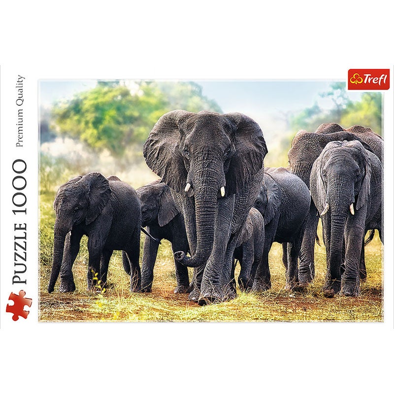 Trefl - African Elephants Puzzle 1000 Pieces - 10442 - Image 2