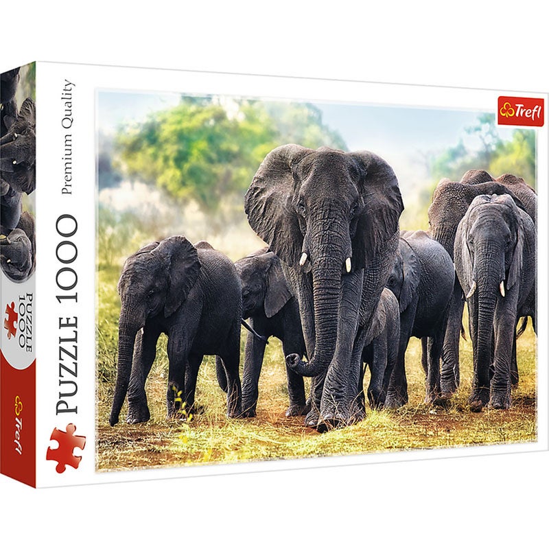 Trefl - African Elephants Puzzle 1000 Pieces - 10442 - Image 1