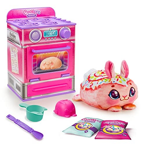 Cookeez Makery Cinnamon Treatz Oven  Interactive Bake  Reveal Oven Playset with Mystery Scented Plush Cinnamon Pooch Fondant Feline or Strawberry Swirl Mixing Tools Dough  Accessories 5 - Image 1