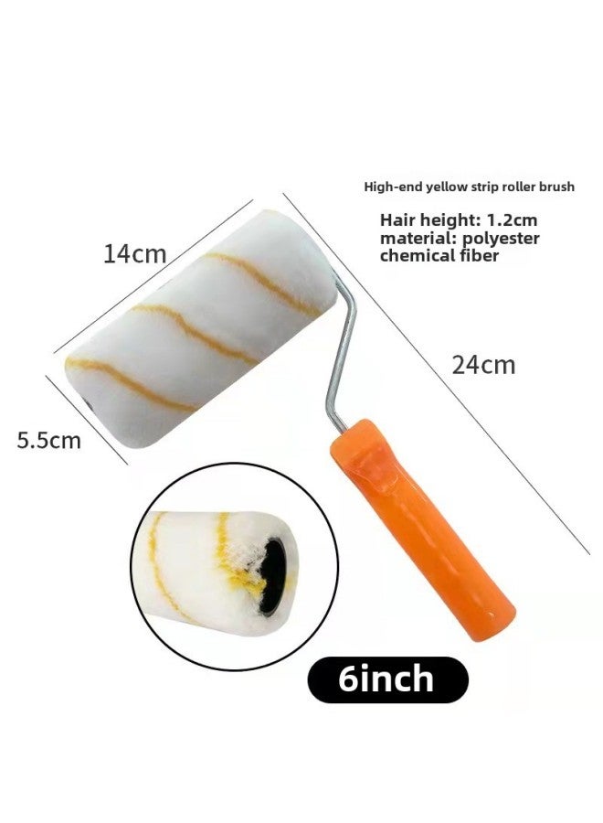 Roller Brush 9 Inch Latex Paint Paint 4 Inch 6 Inch High Quality Short Medium Long Wool Roller Outlet-Specifications:6 Inch Single Yellow Roller Brush  - Image 1