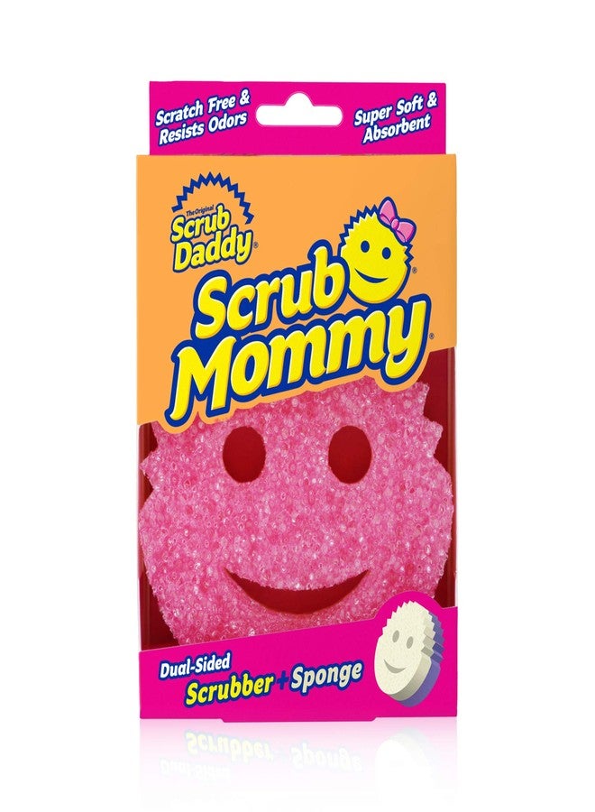 Scrub Daddy سكراب دادي سكراب مامي - إسفنجة صحون متعددة الاستخدامات خالية من الخدوش - خالية من BPA ومصنوعة من رغوة البوليمر - إسفنجة مطبخ مقاومة للبقع والروائح (1 قطعة) - Image 1