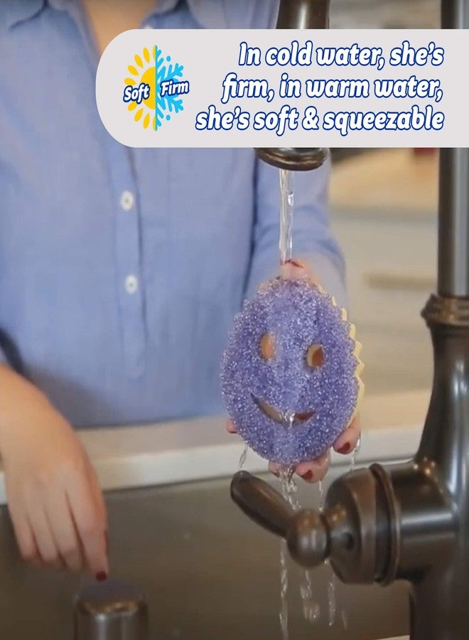 Scrub Daddy سكراب دادي سكراب مامي - إسفنجة صحون متعددة الاستخدامات خالية من الخدوش - خالية من BPA ومصنوعة من رغوة البوليمر - إسفنجة مطبخ مقاومة للبقع والروائح (1 قطعة) - Image 4