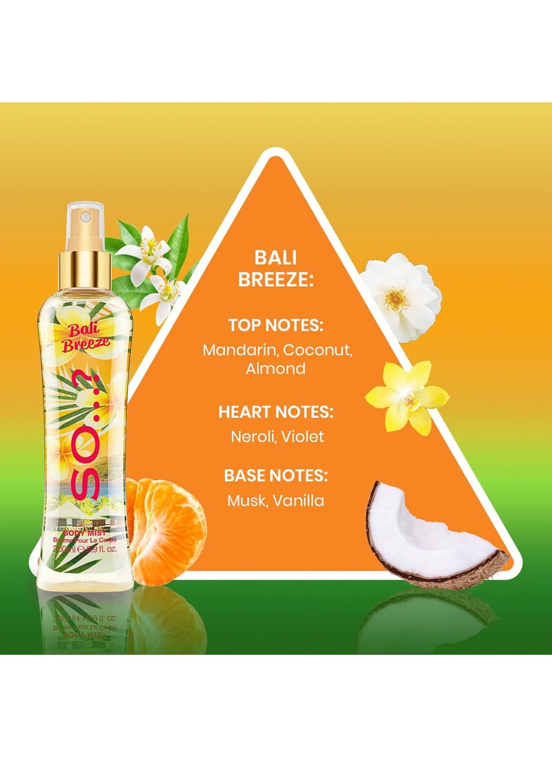 So..? So Bali Breeze Body Mist  Perfume for Women with Tropical Aroma  Body Spray for Women with Coconut Almond and Vanilla Notes  69 oz  - Image 2