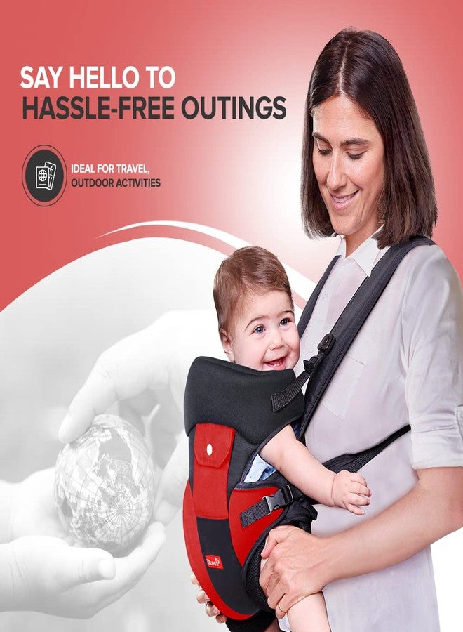 LILTOES Baby Carrier Bag for 3M to 2Year Baby| Kangaroo Bag with 3 Carry Positions Max Weight Up to 12 Kgs (Red) - Image 5