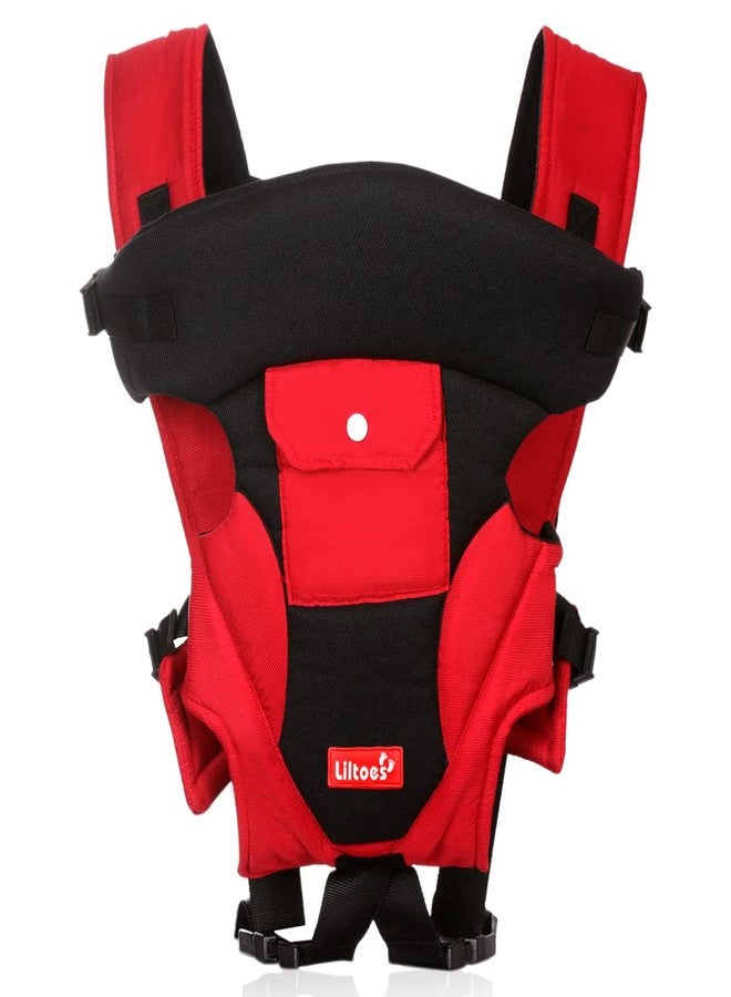 LILTOES Baby Carrier Bag for 3M to 2Year Baby| Kangaroo Bag with 3 Carry Positions Max Weight Up to 12 Kgs (Red) - Image 1