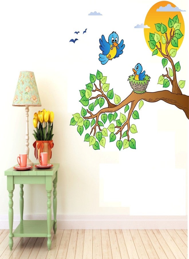 Asmi Collections Wall Stickers Baby Birds in Nest on Tree Branch - Image 2