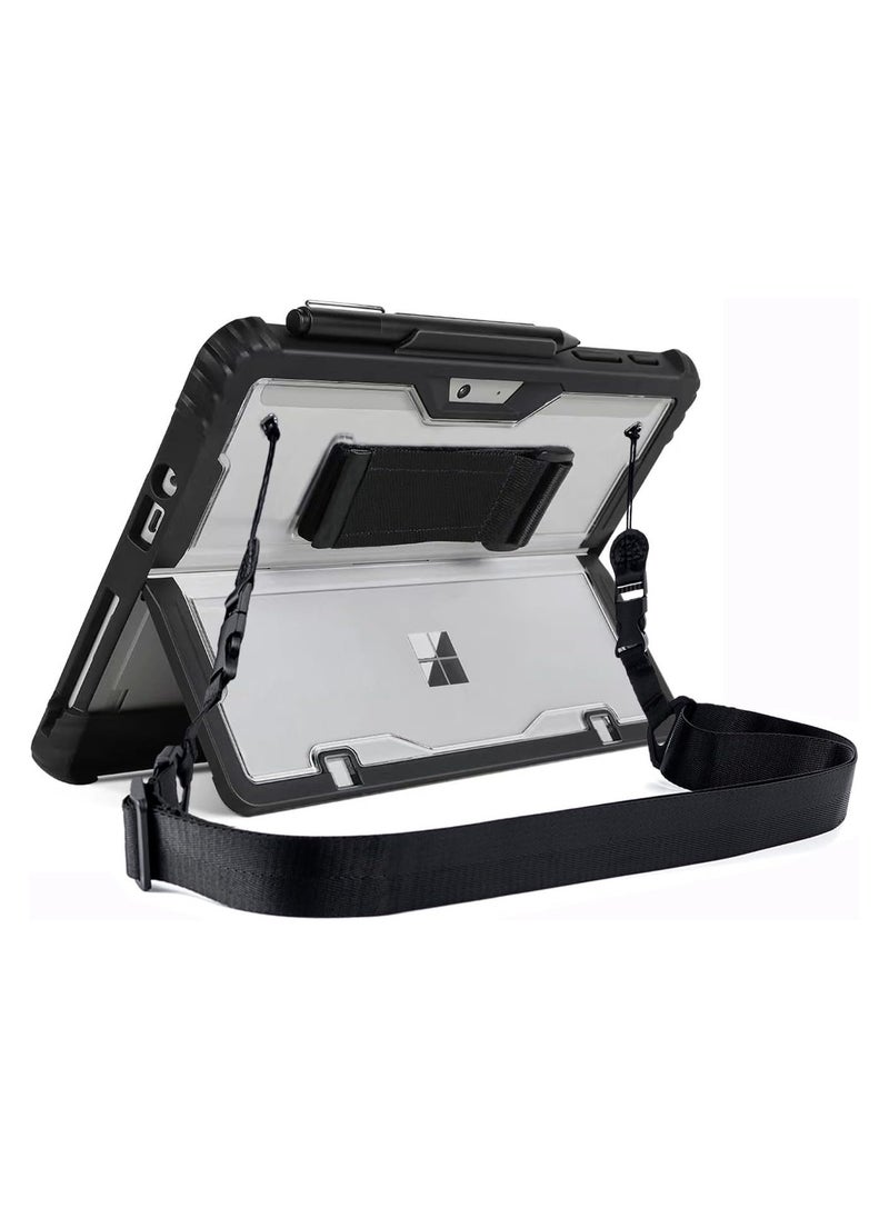 General Case for Microsoft Surface Pro 11 (2024) Clear Durable Anti-Drop Smart Tablet Cover with Hand Strap Pen Holder and Shoulder Strap  - Image 1