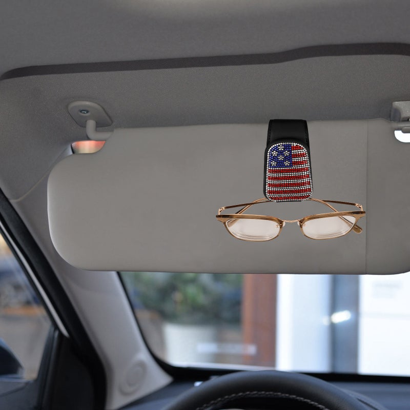 Sunglasses Holder Car Visor Sunglasses Holder Automotive Interior Ticket Card Clip - Image 5