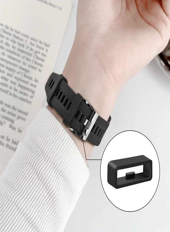 Meliya 22mm Band Keepers Compatible with Garmin Instinct/Instinct 2/Vivoactive 4/Venu 3 2/Foreruner 965 955 265 255/Fenix 7 6 5 Watch Bands, Silicone Fastener Rings Security Loop/Holder/Retainer (Black*6) - Image 5