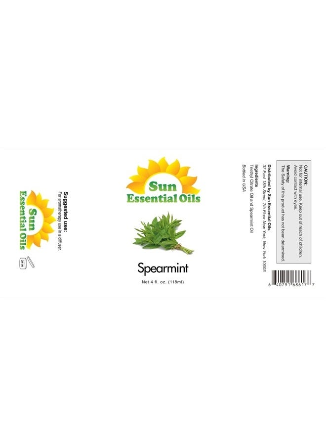 Sun Organic Sun Essential Oils 4oz - Spearmint Essential Oil - 4 Fluid Ounces - Image 1