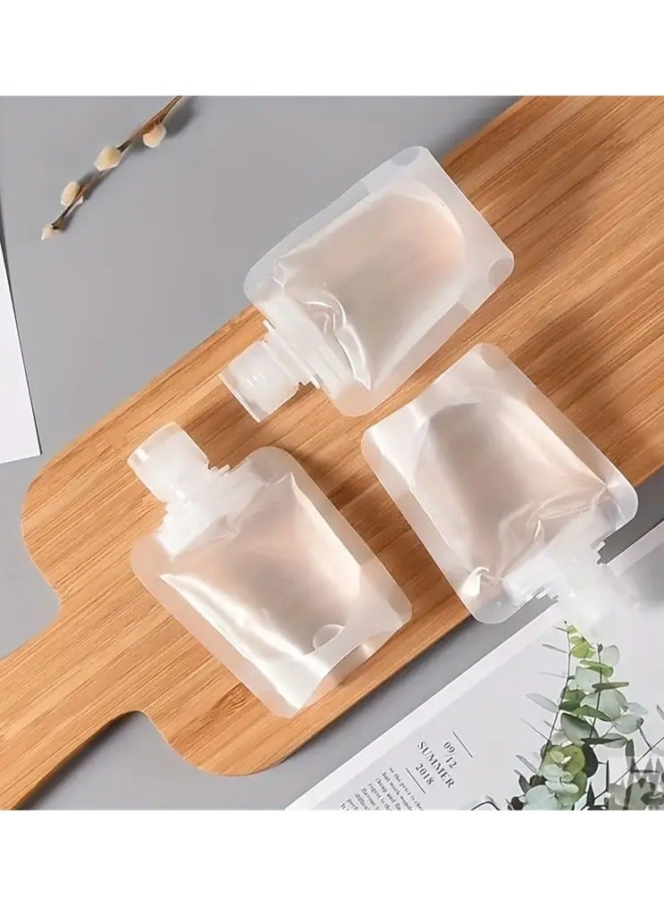 Rozino 7pcs Fluid Makeup Packing Bags With 1pc Sticker Travel Size Empty Squeeze Pouch Portable Cosmetic Containers Leakproof Stand Up Pouch For Toiletry Travel Bottles For Lotion Shampoo  - Image 3