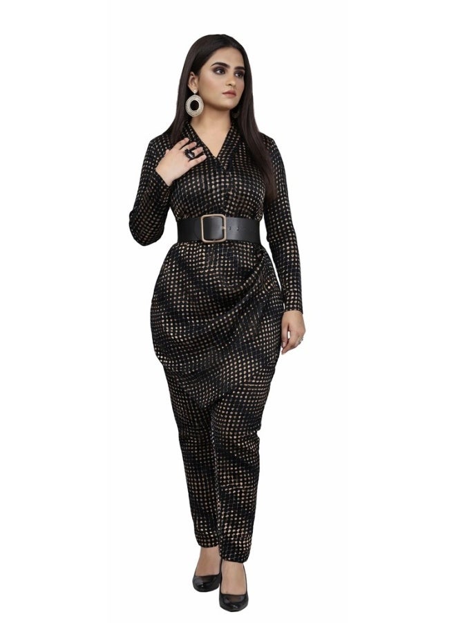 Bold Chic طقم أسود متناسق للنساء - Image 3