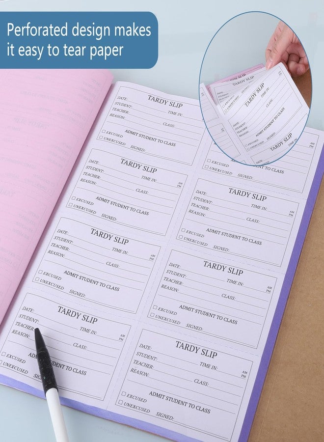 suituts 800 Pcs Tardy Slip Book with Carbonless Duplicates, Teacher Slips - Image 5