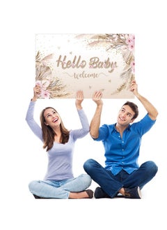 Capoda Baby Shower Yard Sign With Stake Gender Reveal Yard Sign Blue Pink Elephant Lawn Sign Baby Bear Lawn Sign Welcome Baby Announcement Sign For Boy Girl Outdoor Baby Shower Party Decorations(Boho Style)  - Image 5