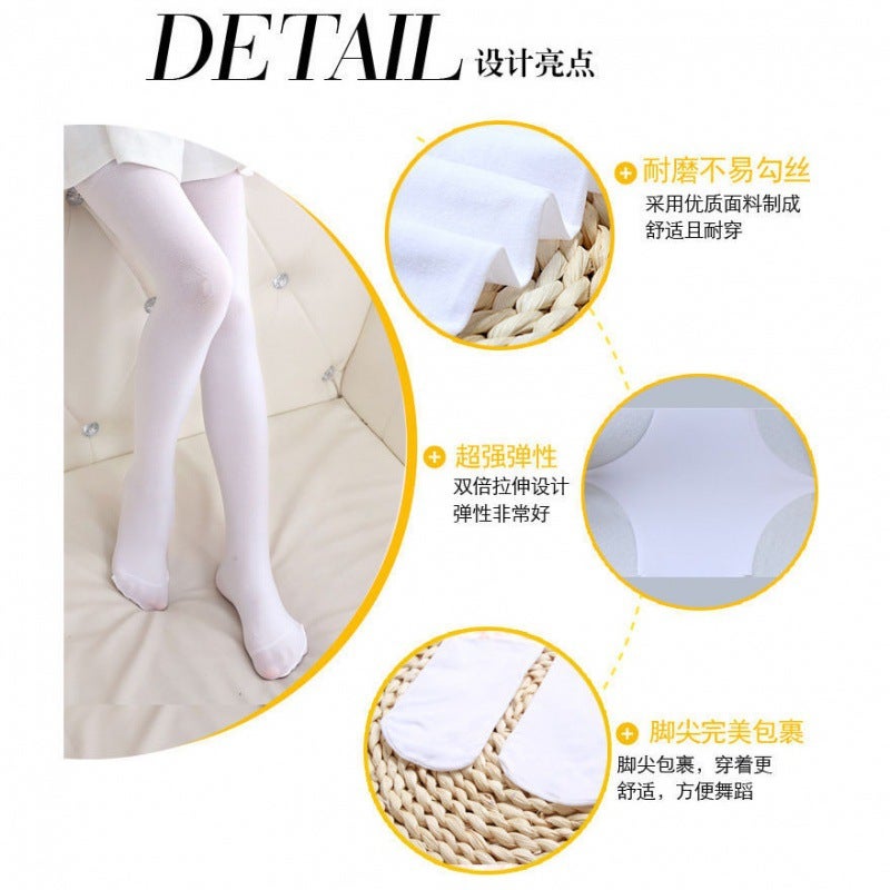 Children'S Pantyhose Stockings Girls' Dance Socks Thin White Baby Princess Leggings Stockings - Image 4