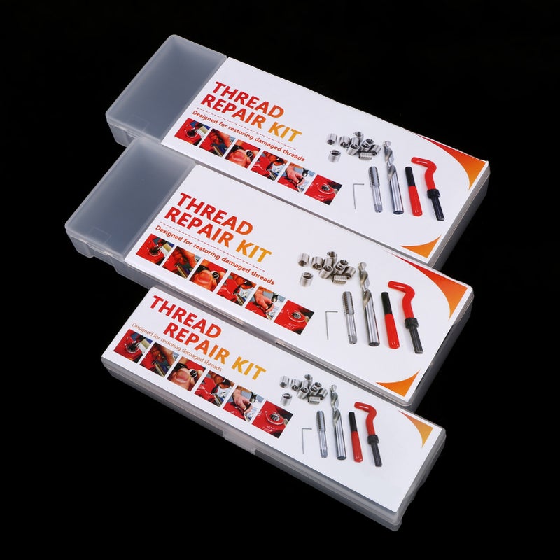 75pcs Thread Repair Kit Metric HSS Drill Helicoil Stripped Damaged Thread Restore Tool Set Automotive Tools Thread Metric Inserts & Repair Kits  M5-M8 - Image 3