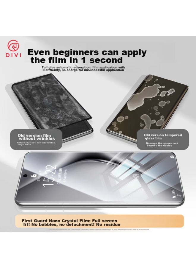 DiVi First Guard Screen Protector For Huawei Pura70pro, P70pro+ Hydrogel Film, Non-tempered Full Screen Coverage, Curved Full Protection, Shockproof, Wear-resistant Soft Film - Image 2