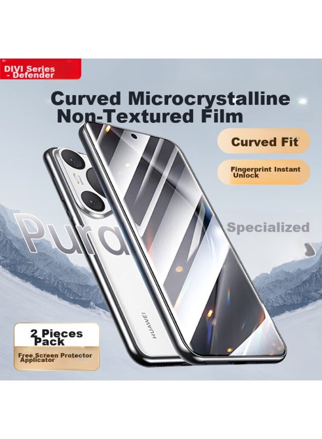 DiVi First Guard Screen Protector For Huawei Pura70pro, P70pro+ Hydrogel Film, Non-tempered Full Screen Coverage, Curved Full Protection, Shockproof, Wear-resistant Soft Film - Image 1