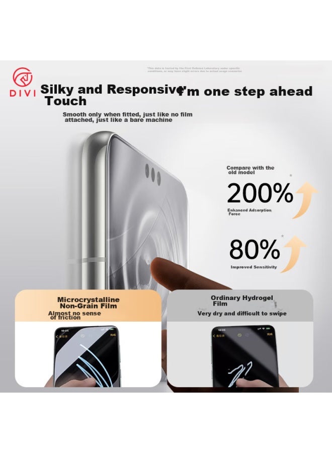 DiVi First Guard Screen Protector For Huawei Pura70pro, P70pro+ Hydrogel Film, Non-tempered Full Screen Coverage, Curved Full Protection, Shockproof, Wear-resistant Soft Film - Image 3