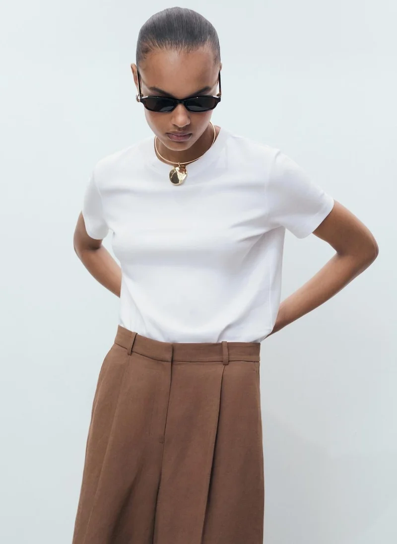 MANGO Cotton Short-Sleeved T-Shirt