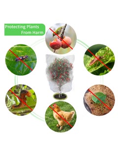 SYOSI Plant Protection Garden Netting Insect Bird Barrier Netting Mesh with Drawstring Garden Bug Netting Plant Cover FruitTree Net 3.3 X 2.3 ft  - Image 4