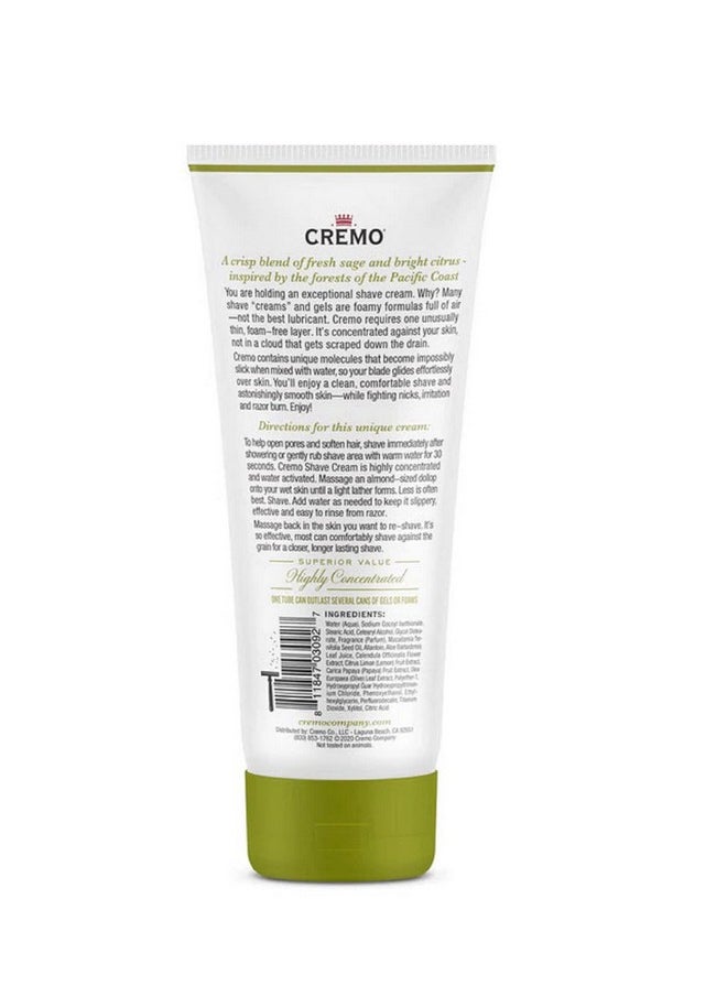 cremo Barber Grade Sage & Citrus Shave Creamastonishingly Superior Ultraslick Shaving Cream Fights Nickscuts And Razor Burn6 Fl Oz  - Image 4
