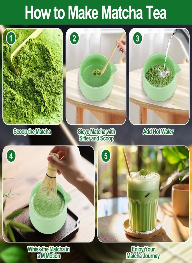 WANDiORY 3-Piece Matcha Tea Tool Set – Handmade Bamboo Whisk (Chasen), Traditional Scoop, and Ceramic Whisk Holder – Japanese Matcha Accessories for Tea Lovers (No Sifter) - Image 4