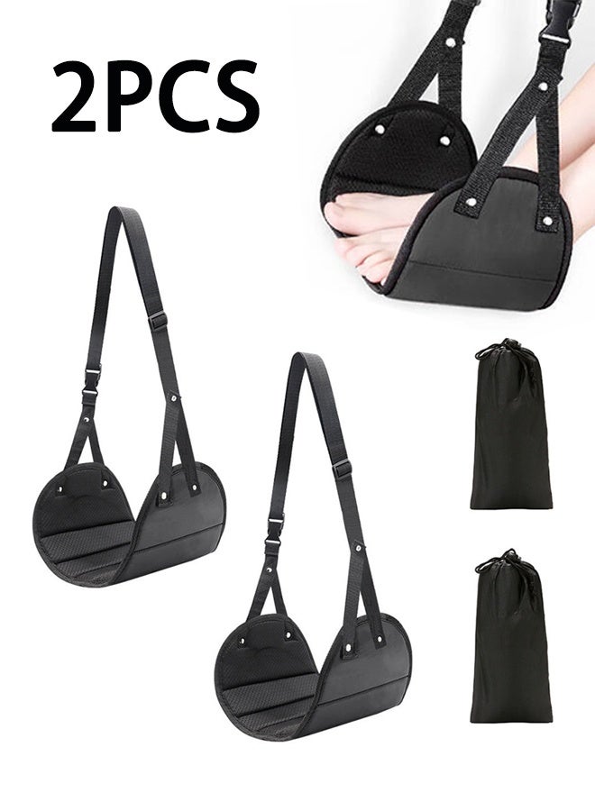 2 قطعة أرجوحة قدم السفر بالطائرة ، أرجوحة قدم الطائرة الميموري فوم ، مسند القدم للسفر الجوي ، أساسيات السفر بالطائرة المحمولة وأساسيات الطيران لمسافات طويلة ، أرجوحة القدم المكتبية - Image 1