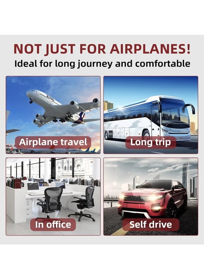 2 قطعة أرجوحة قدم السفر بالطائرة ، أرجوحة قدم الطائرة الميموري فوم ، مسند القدم للسفر الجوي ، أساسيات السفر بالطائرة المحمولة وأساسيات الطيران لمسافات طويلة ، أرجوحة القدم المكتبية - Image 2