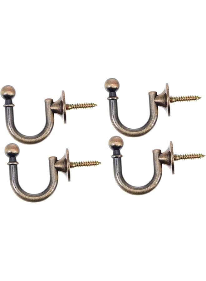 The Bros 4pcs Curtain Hook Wall Rack Curtain Holders Hangers for Clothes Wall Mounted Holder Tap Lever Handle Replacement Rustic Hooks Heavy Duty Clothes Rack Household Hooks Hat Zinc Alloy - Image 1