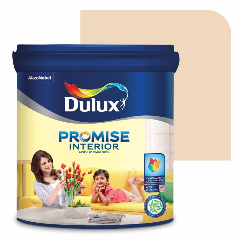 Dulux Promise Interior Emulsion Paint (1L, Gentle Maldives) | Wall paint with Chroma Brite Technology for brighter longer-lasting colors | Rich finish | Anti-chalk | Water-based | 3-year warranty - Image 4