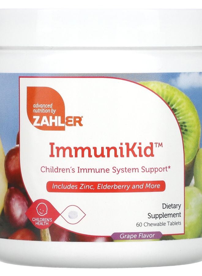 ImmuniKid Children's Immune System Support Grape 60 Chewable Tablets